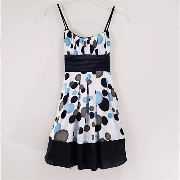 Trixxi Satin Polka Dot Dress - Picture 1 of 10